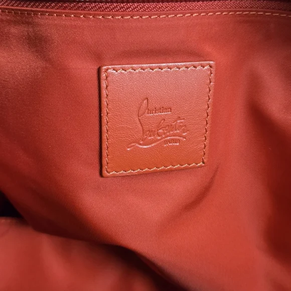 CHRISTIAN LOUBOUTIN LARGE BOSTON PRINTED NYLON DUFFLE BAG - Picture 15 of 16